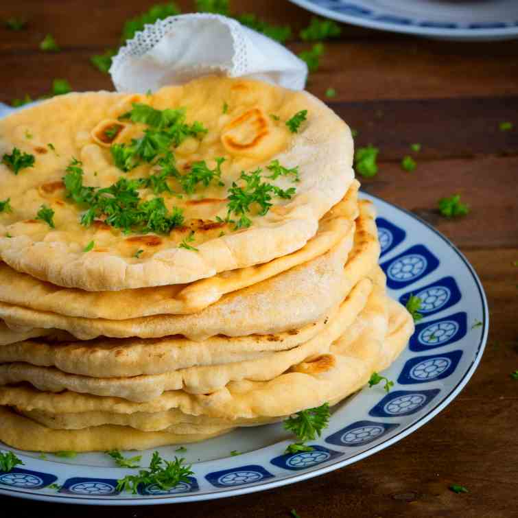 Pumpkin and Garlic Naan Bread