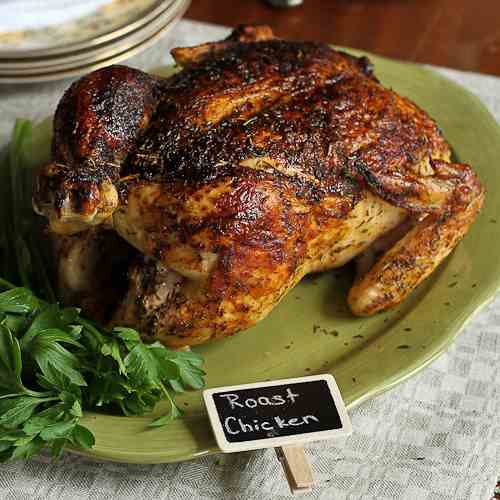 Roasted Chicken with Onion Gravy