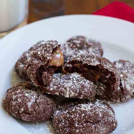 Rolo Chocolate Crackle Cookies