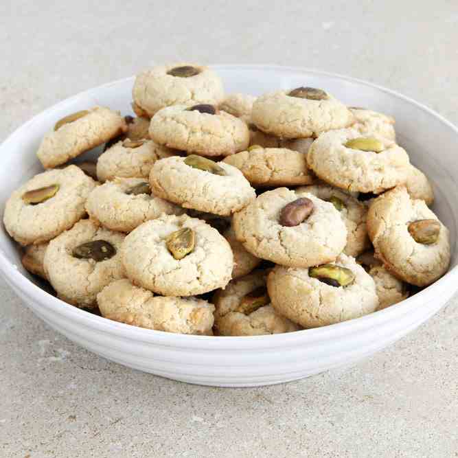 Tahini Cookies with Pistachios