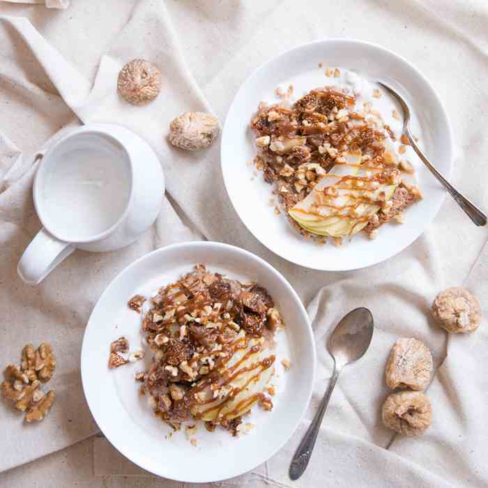 Vegan Gluten-Free Fig Pear Oat Bake