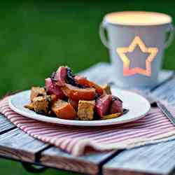 Simple Tempeh with Swiss Chard & Beets