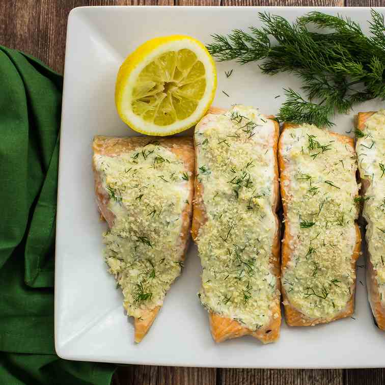 Lemon Dijon Crusted Salmon