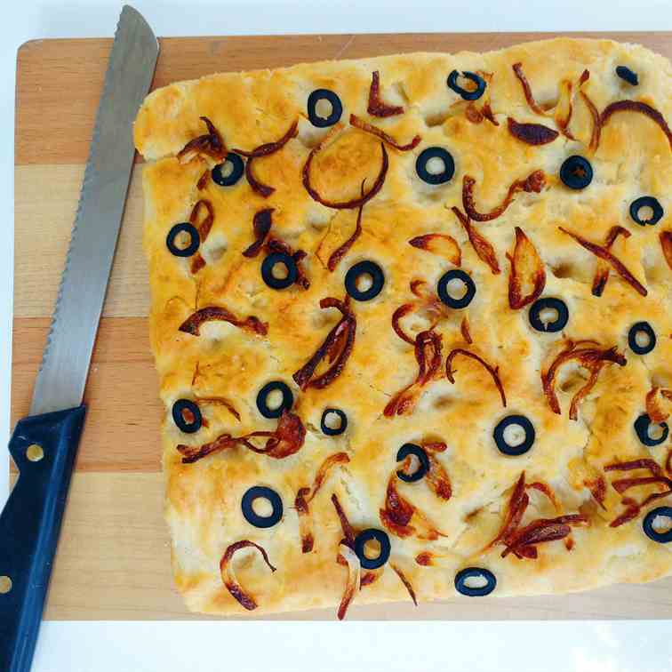 No knead focaccia