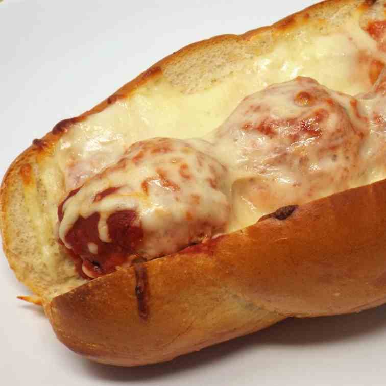 Oven Baked Turkey Meatball Subs