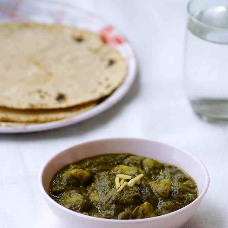 Aloo Palak Gravy