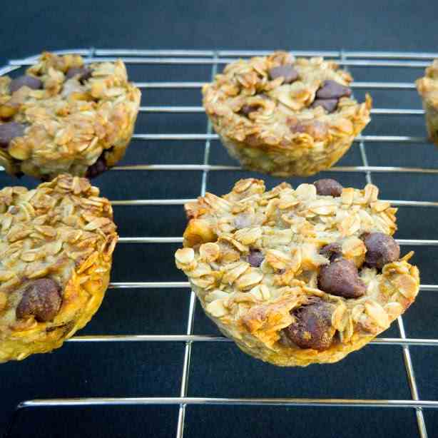 Chocolate Nut Oatmeal Muffins