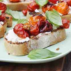 roasted tomato & ricotta bruschetta