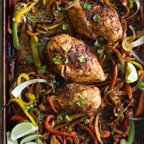 Sheet Pan Chicken Fajitas