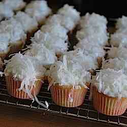 Coconut Cupcakes with Coconut Cream Cheese
