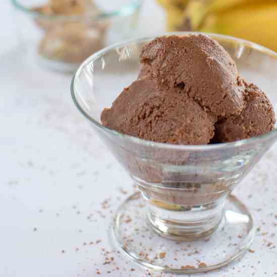 Chocolate PB Banana Ice Cream