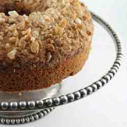 Banana Ginger Macadamia Nut Coffee Cake