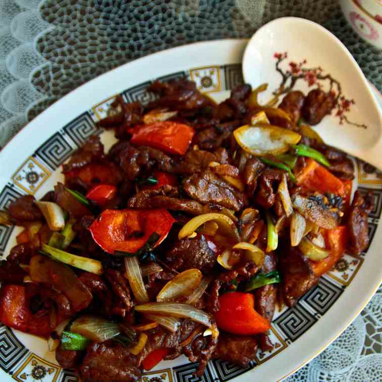 Beef in Black Bean Sauce