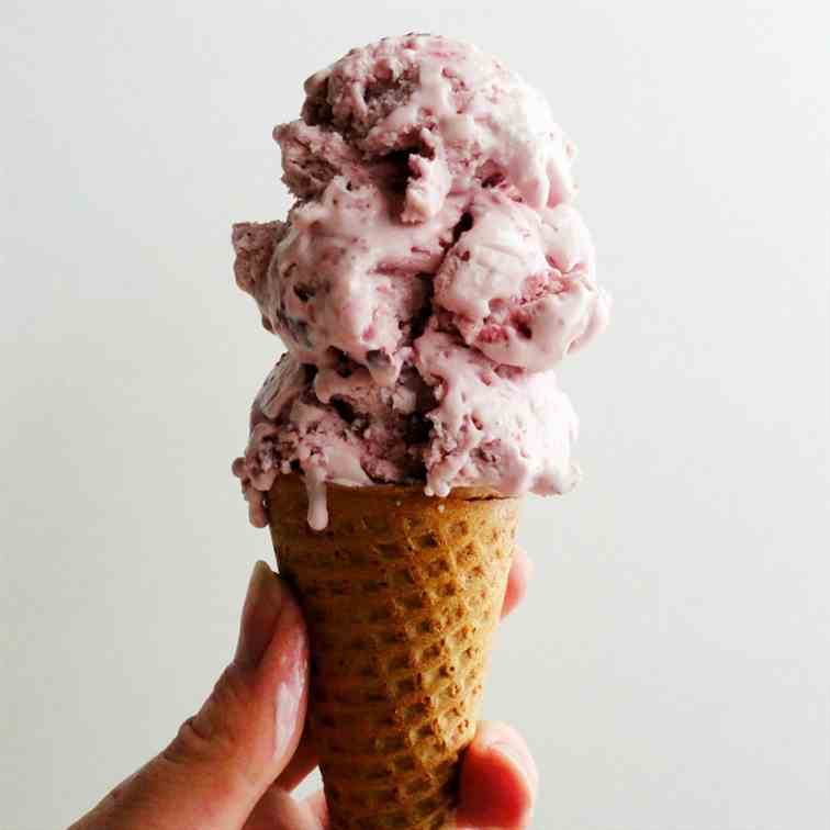 Cherry Ricotta Ice Cream