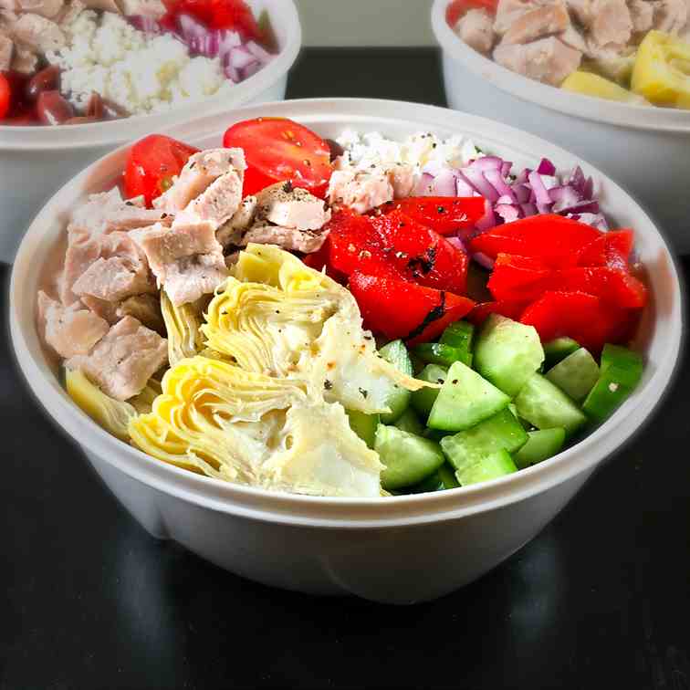 Turkey Leftover Ideas- Greek Salad