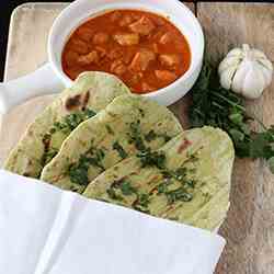 Coriander and Garlic Naan