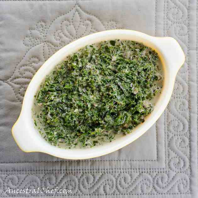 Curry Coconut Creamed Kale (Dairy Free)