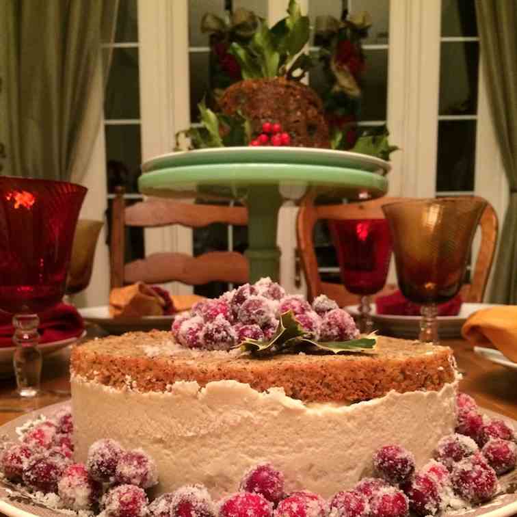 Hazelnut Cake with Ricotta-Pear Filling