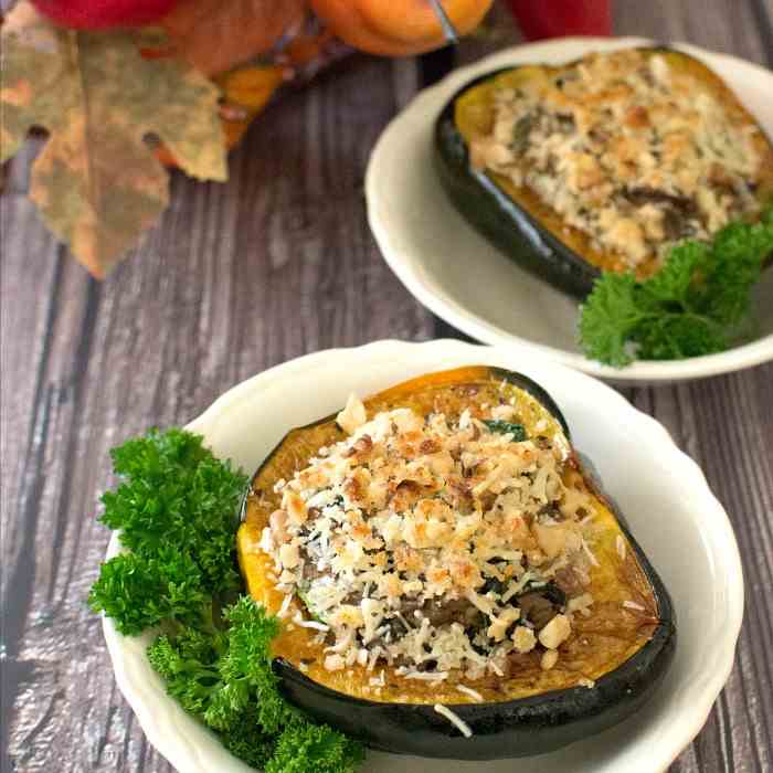 Baked Italian Sausage Stuffed Acorn Squash