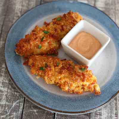 Crunchy Bacon and Cheddar Chicken Strips