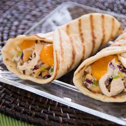 Grilled Cashew Chicken Wraps