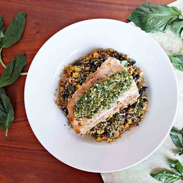 Salmon and quinoa salad