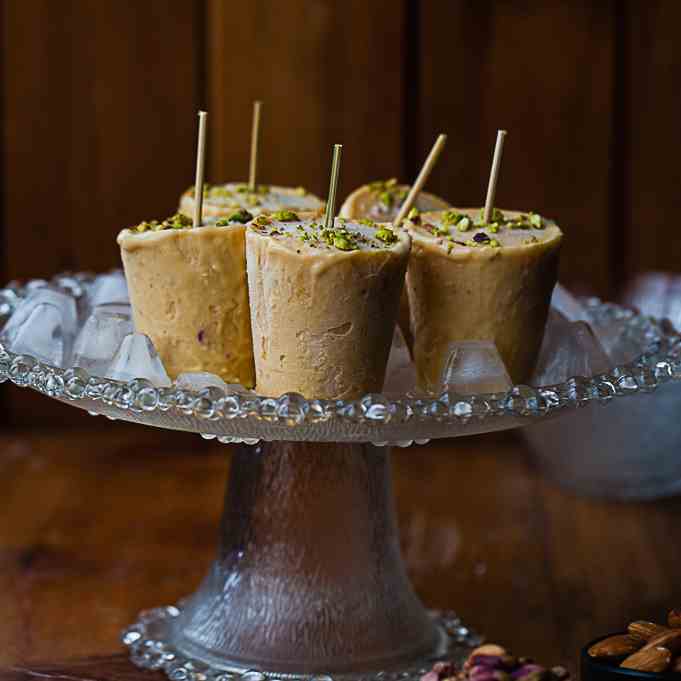 Mango, saffron & Pistachio kulfi