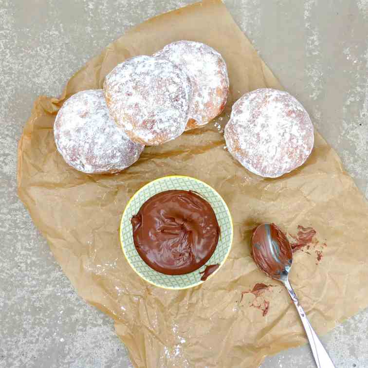 Nutella Filled Doughnuts