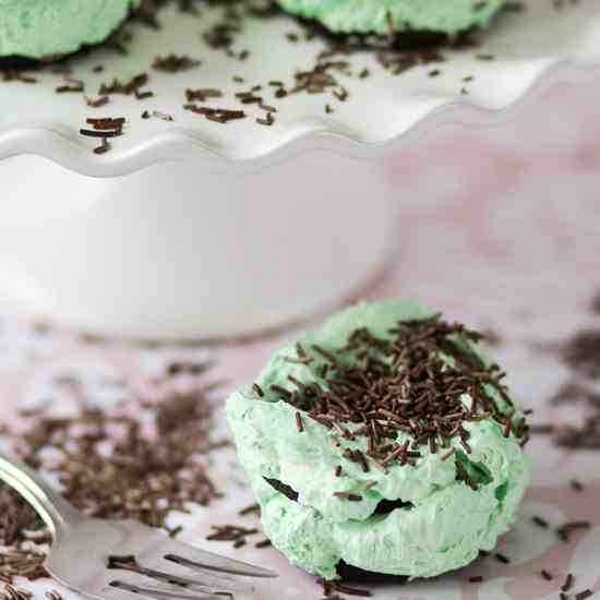 Mint Chocolate Ice Box Cupcakes