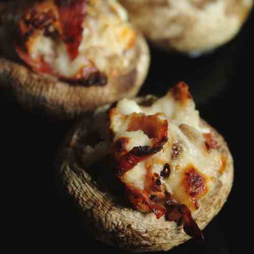 Presunto and Fig Stuffed Mushrooms