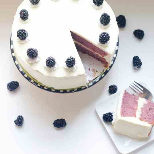 Blackberries and Cream Cake