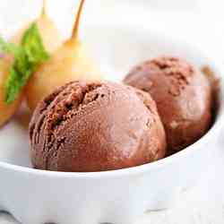 Double cream chocolate ice