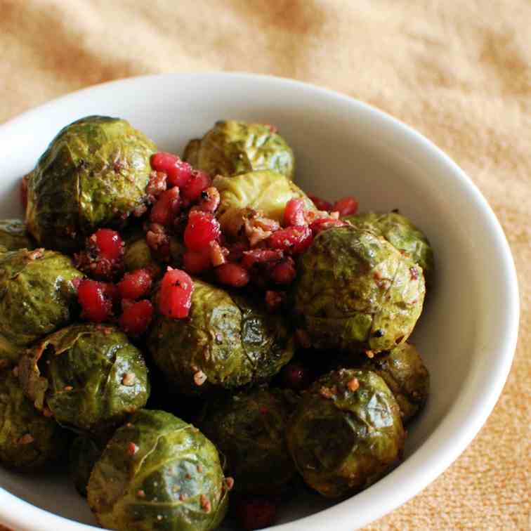 Roasted Pom Brussels Sprouts