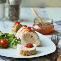 Chicken stuffed with ham and cheese