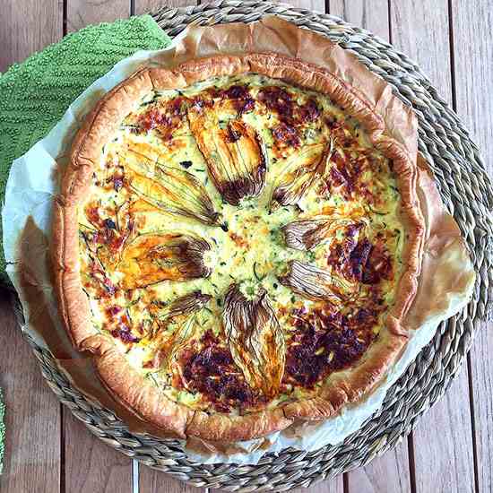 Courgette Flowers Pie