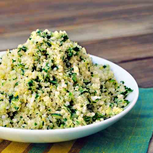 Zucchini and Lemon Quinoa Pilaf