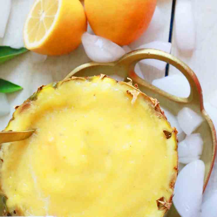 Pineapple-Meyer Lemonade Slushie