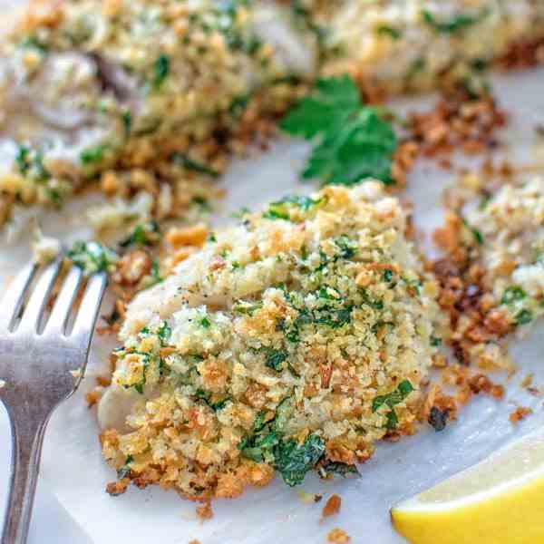 Baked Tilapia with Garlic Breadcrumbs