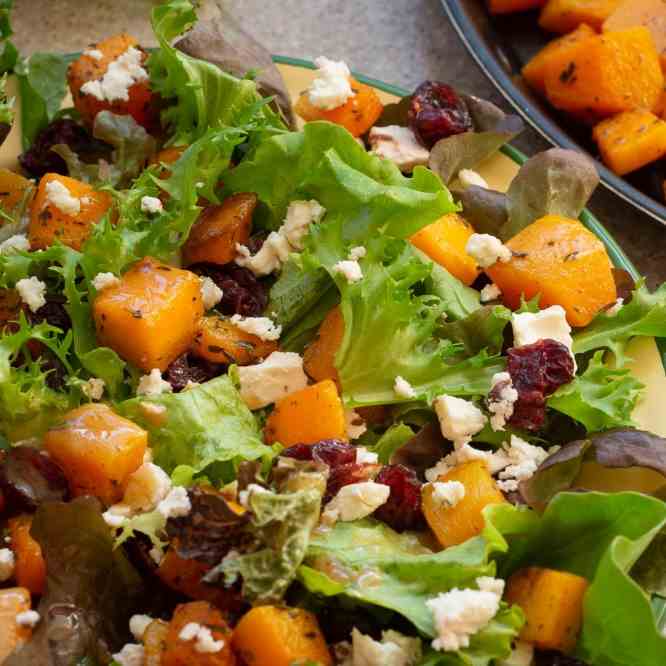 Roasted Butternut Squash Salad with Feta