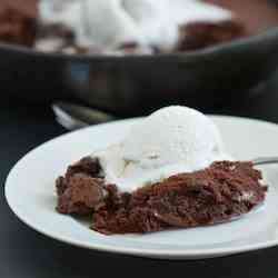 Chocolate Fudge Skillet Cake