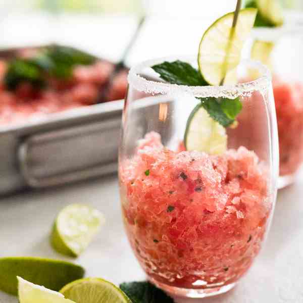 Watermelon Mojito Granita