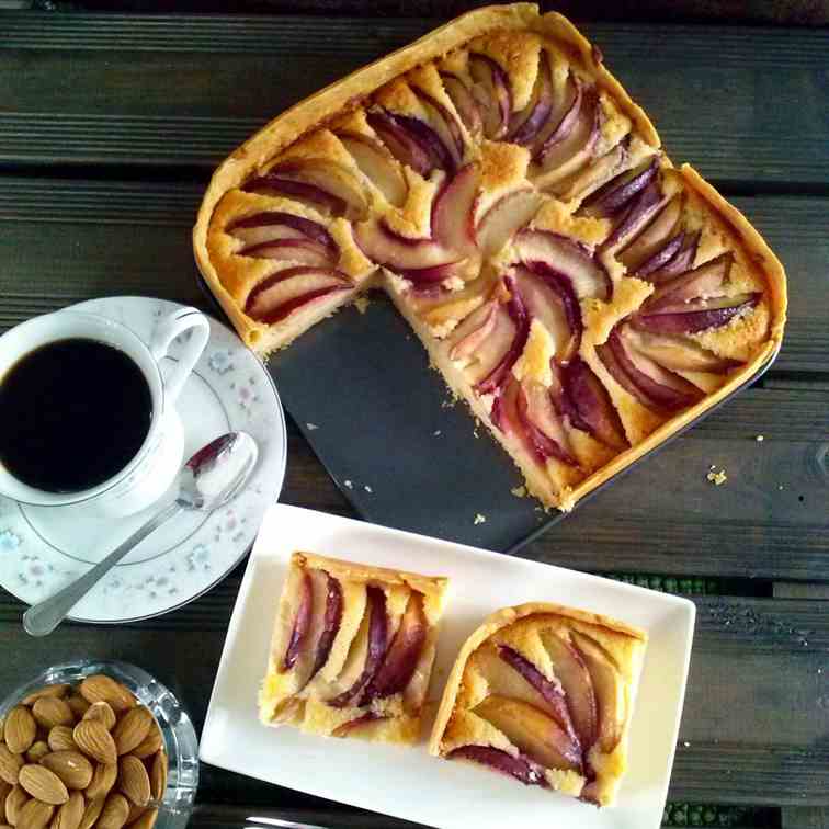 Nectarines fruit tart.