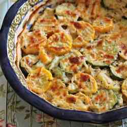 Zucchini and Squash Au Gratin