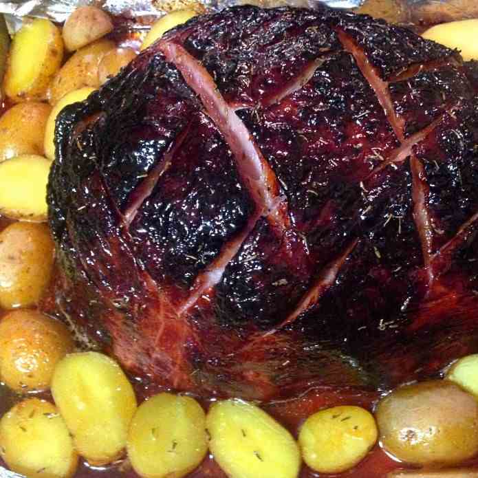 Roasted Ham and Potatoes