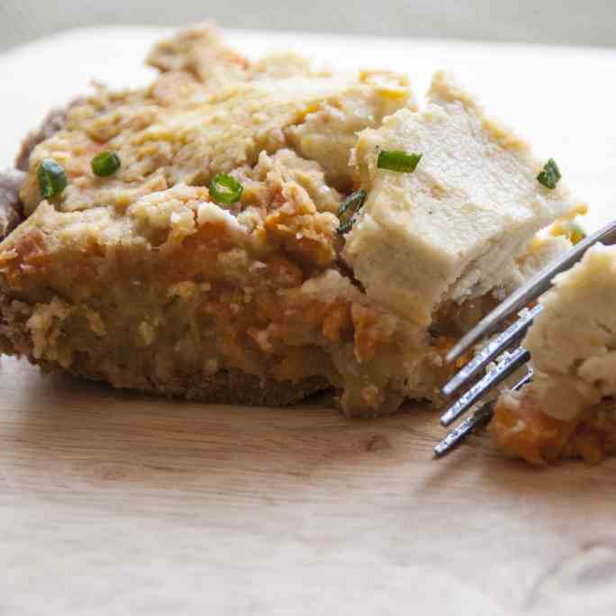 Vegan Sweet Potato & Feta Quiche