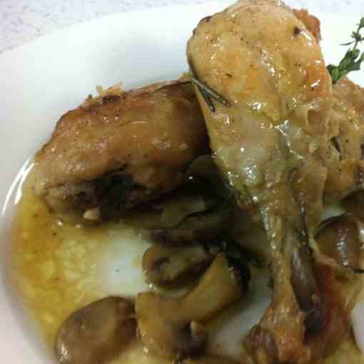 Chicken with mushroom stew