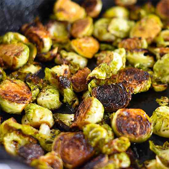 Maple Balsamic Brussels Sprouts