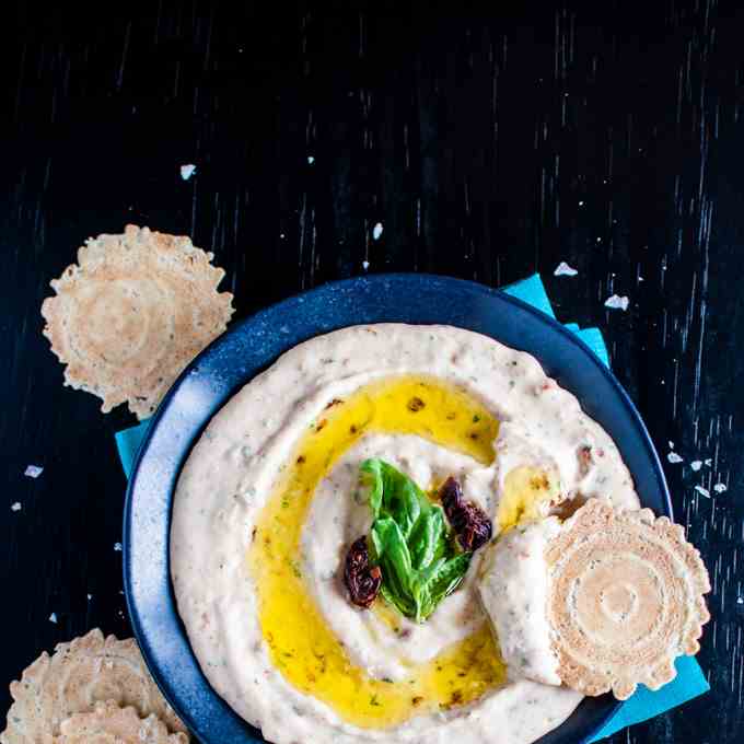 Sun-dried Tomato and Basil Bean Dip