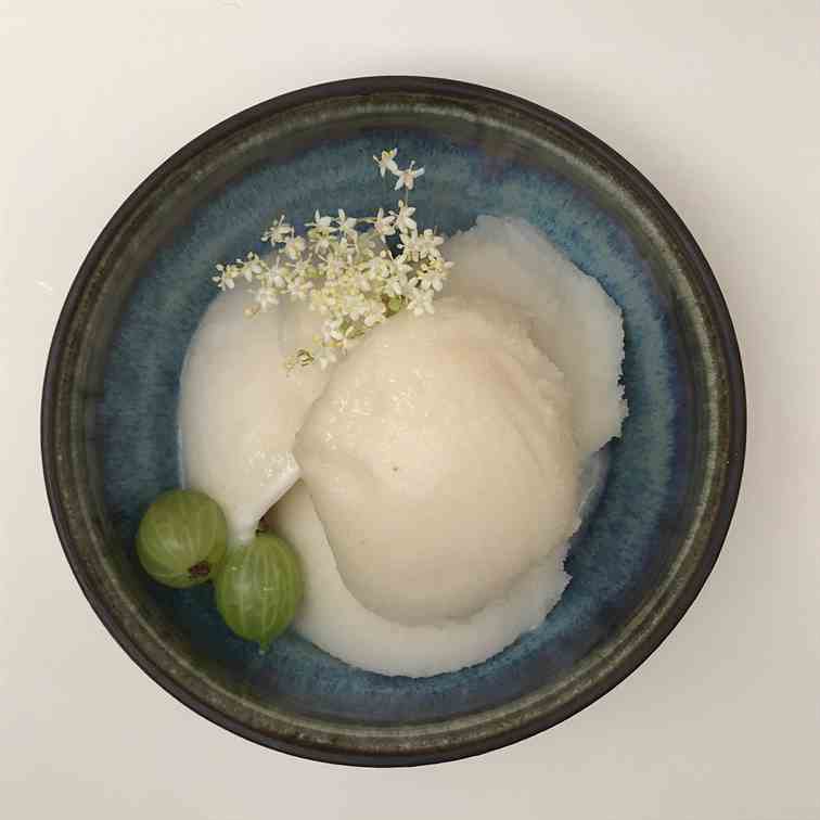 Gooseberry and Elderflower Sorbet