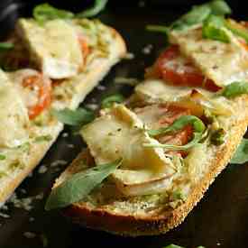 Brie and avocado toasts